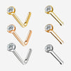 Everyday Titanium Nose Stud – Lab-Grown Diamond Piercing Jewelry