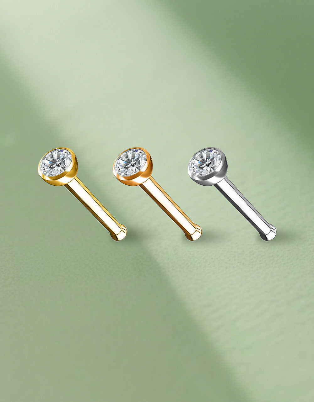 Everyday Titanium Nose Stud – Lab-Grown Diamond Piercing Jewelry