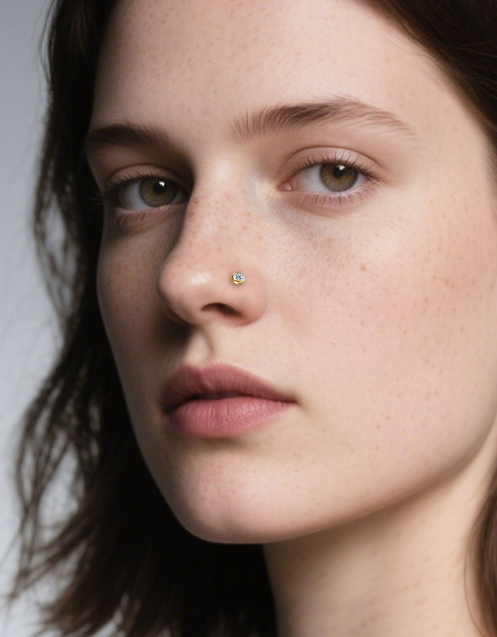 Everyday Titanium Nose Stud – Lab-Grown Diamond Piercing Jewelry