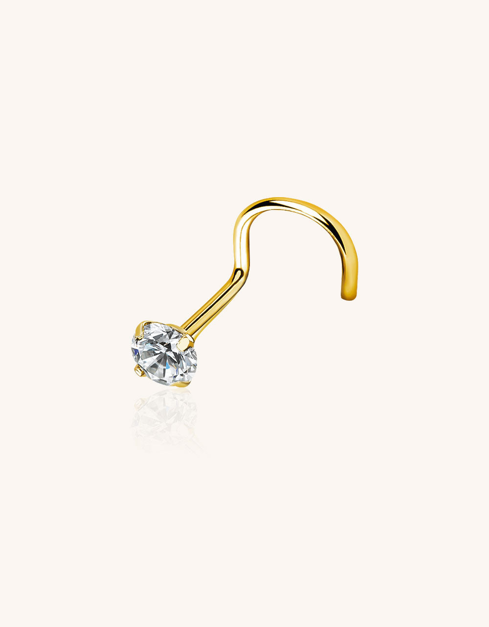 Hottime Titanium Nose Studs – 8G/20G | Lab-Grown Diamond Prong Screw Nostril Piercing Jewelry (1.5mm–3mm)
