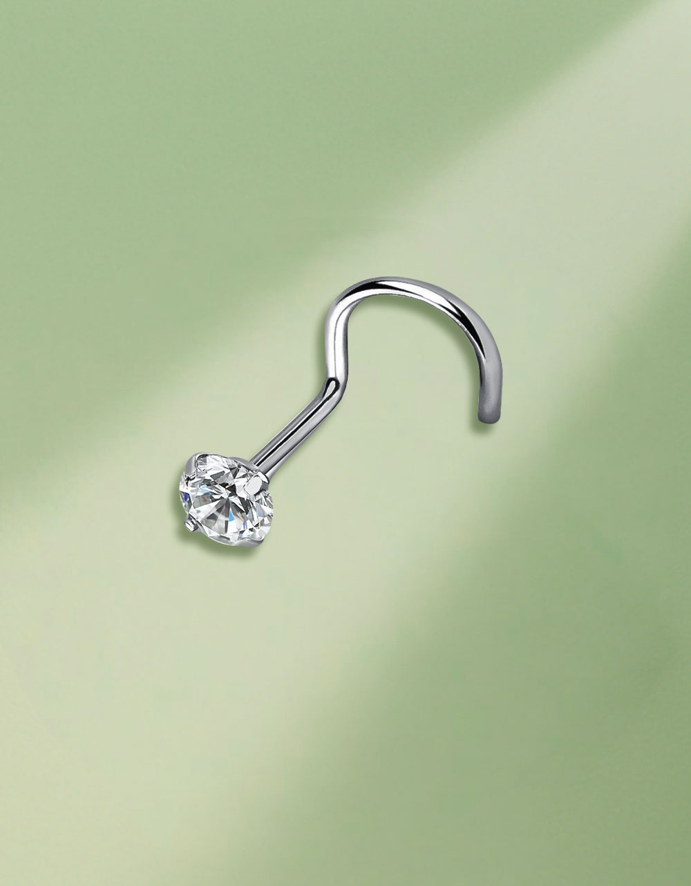Hottime Titanium Nose Studs – 8G/20G | Lab-Grown Diamond Prong Screw Nostril Piercing Jewelry (1.5mm–3mm)