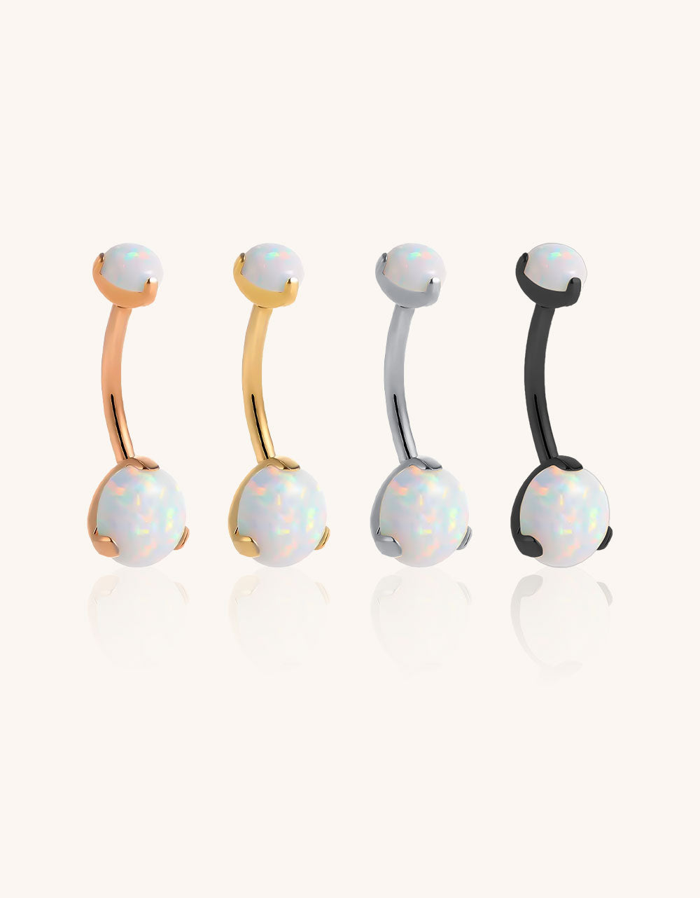 Synthetic Opal Belly Ring – Navel Piercing Jewelry