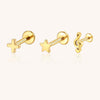 14K Solid Gold Minimalist Piercing Stud Dainty Helix/Cartilage Earring