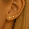 14K Solid Gold Minimalist Piercing Stud Dainty Helix/Cartilage Earring