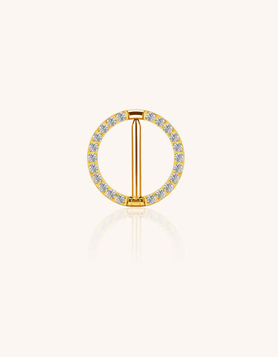 Sexy CZ Segment Nipple Ring–Implant Grade G23 Titanium Fashion Body Jewelry