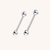 G23 ASTM F136 Titanium Externally Threaded Barbell for Navel, Lip, Eyebrow Piercing Jewelry