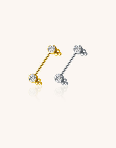 ASTM F136 Titanium Nipple Barbell–Hypoallergenic Piercing Jewelry for Women