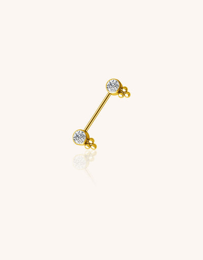 ASTM F136 Titanium Nipple Barbell–Hypoallergenic Piercing Jewelry for Women