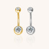 14G CZ Belly Button Ring – Sparkling Navel Piercing Jewelry