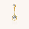 14G CZ Belly Button Ring – Sparkling Navel Piercing Jewelry