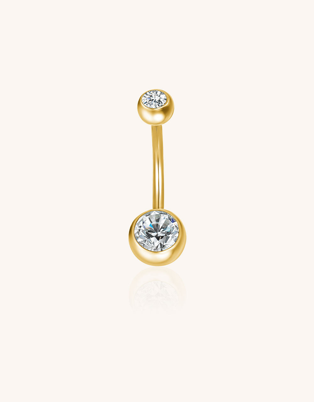 14G CZ Belly Button Ring – Sparkling Navel Piercing Jewelry