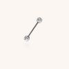Internally Threaded Bezel Set CZ Nipple Ring – Body Piercing Jewelry
