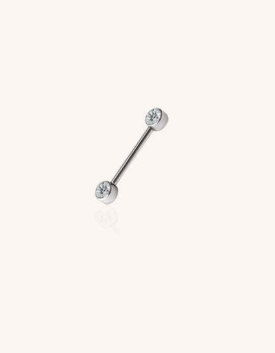 Internally Threaded Bezel Set CZ Nipple Ring – Body Piercing Jewelry