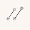 Internally Threaded Bezel Set CZ Nipple Ring – Body Piercing Jewelry