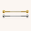Internally Threaded Industrial Barbell – CZ Pave on Pole Body Piercing Jewelry