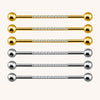 Internally Threaded Industrial Barbell – CZ Pave on Pole Body Piercing Jewelry