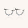 CZ Dangle Nipple Ring – ASTM F136 Titanium Barbell Piercing Jewelry