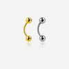 Curved Barbell with Ball Ends–Eyebrow Piercing Jewelry