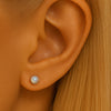 Moonstone Flat Back Stud–Internally Threaded Piercing Jewelry for Ear,Cartilage or Lip
