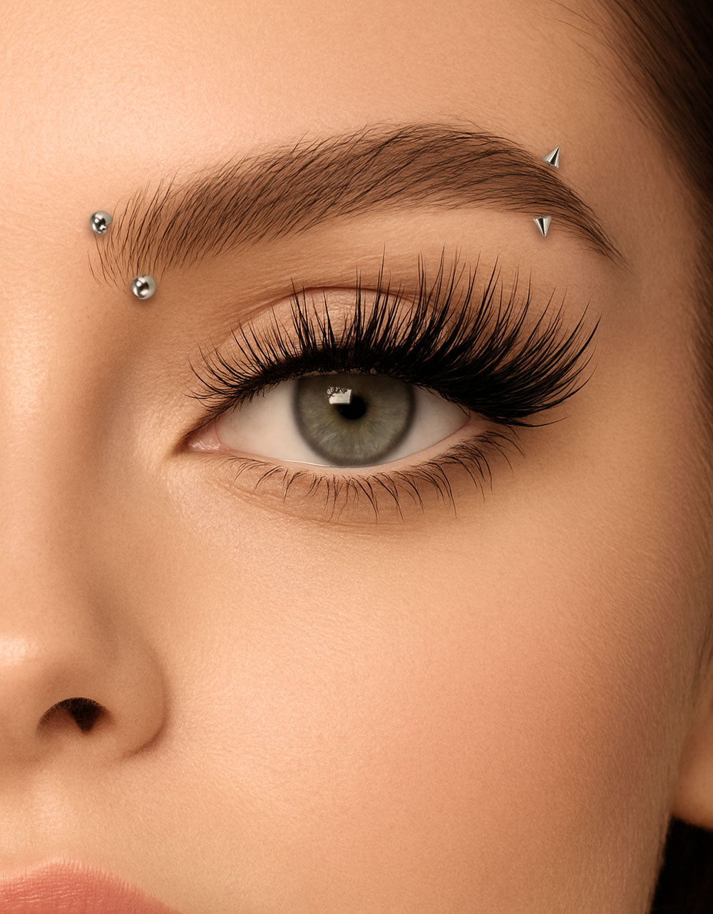 Titanium Curved Barbell–Internally Threaded Spike,Dome&Ball for Eyebrow,Rook,Snug&Bridge Piercings