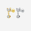 Internally Threaded CZ Lip Labret Stud Wholesale