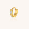 Wide Double Row CZ Nose Ring Sparkling Hinged Hoop, 16G Septum or Nostril Piercing