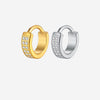 Wide Double Row CZ Nose Ring Sparkling Hinged Hoop, 16G Septum or Nostril Piercing