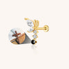 Butterfly Stud Earring F136 Titanium Hypoallergenic Piercing Jewelry