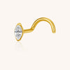 Wholesale ASTM F136 Titanium Marquise CZ Nose Stud