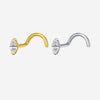 Wholesale ASTM F136 Titanium Marquise CZ Nose Stud