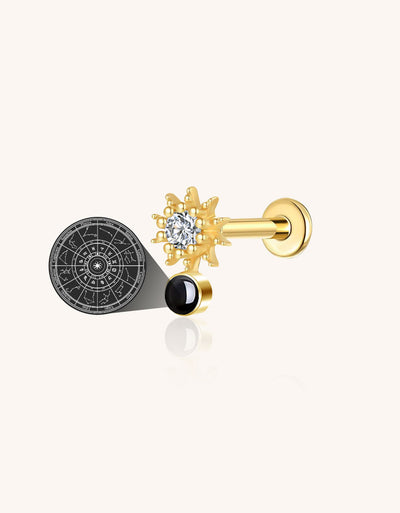Wholesale ASTM F136 Titanium Internally Threaded Lip Labret Piercing Jewelry Cz Labret Lip Ring