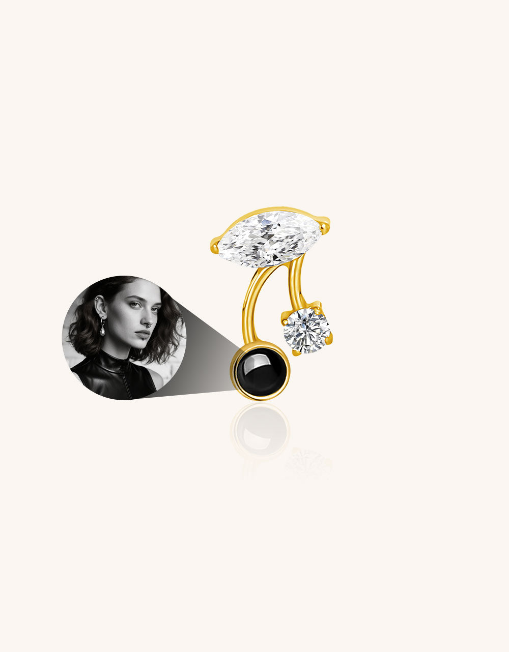 US Imports of Materials G23 Titanium Labret Cartilage Stud Ear Nail F136 Devil Dangle Top Body Piercing Jewelry Manufacture