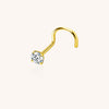 Titanium CZ Spike Nose Screw Fashion Nose Piercing for Women