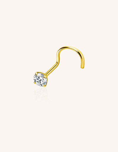 Titanium CZ Spike Nose Screw Fashion Nose Piercing for Women