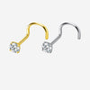 Titanium CZ Spike Nose Screw Fashion Nose Piercing for Women