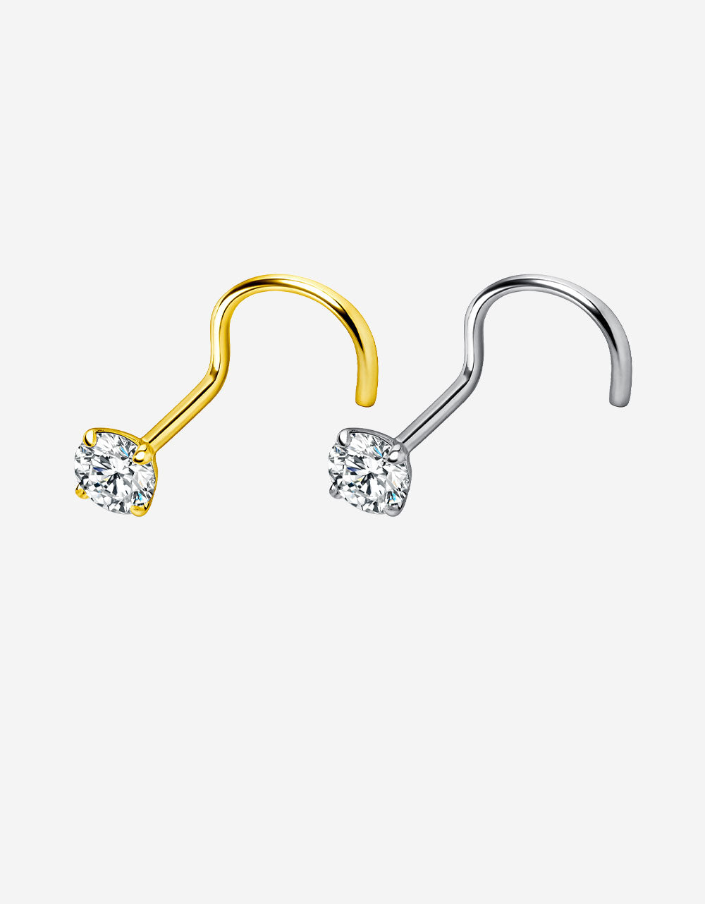 Titanium CZ Spike Nose Screw Fashion Nose Piercing for Women
