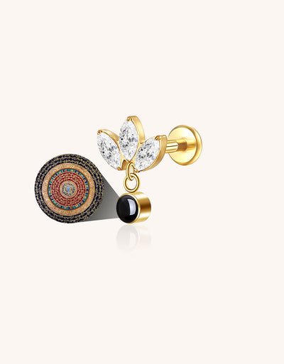 Hottime Titanium Scripture Projection Stud Earring Personalized Piercing Jewelry