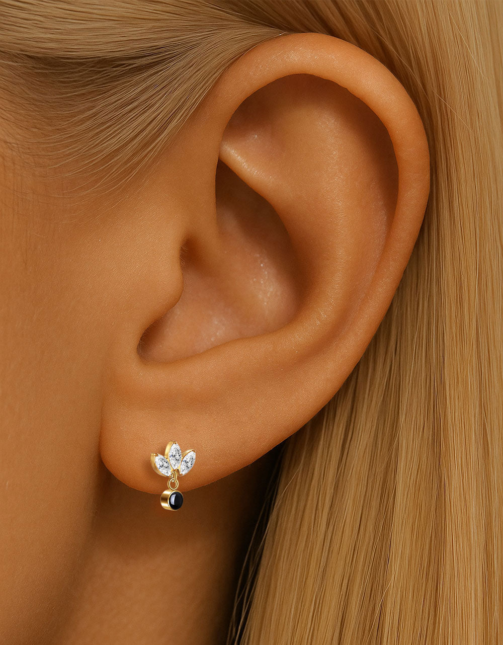 Hottime Titanium Scripture Projection Stud Earring Personalized Piercing Jewelry