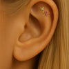 Medical Grade Titanium 16G Internally Threaded Triple Butterfly Helix Stud