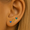 F136 Titanium Internally Threaded Sphinx Cat Ear Stud–Hypoallergenic Retro Piercing Jewelry for Cartilage,Ear,Lip