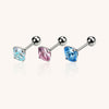 F136 Titanium External Thread CZ Stud–Ultra Sparkling 5A Zircon Piercing Jewelry for Helix,Cartilage,Conch