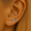 F136 Titanium External Thread CZ Stud–Ultra Sparkling 5A Zircon Piercing Jewelry for Helix,Cartilage,Conch