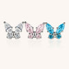 F136 Titanium Butterfly CZ Stud Head – Internally Threaded Flat Back Piercing Jewelry
