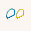 Titanium D-Shaped Clicker Hoop with CZ – Hypoallergenic Piercing Ring