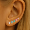 F136 Titanium 6mm Nest-Cut CZ Stud – Internally Threaded Ear & Cartilage Piercing