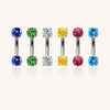 Titanium CZ Eyebrow Barbell – Basic Multi-Color Eyebrow Piercing Jewelry