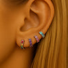 F136 Titanium CZ Sparkle Hoop – Rainbow/Ice Candy Clicker Ring for Cartilage & Lobe