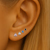 F136 Titanium Cat Ear Spike Stud–Internally Threaded Helix&Cartilage Piercing Jewelry Hypoallergenic&Punk-Inspired