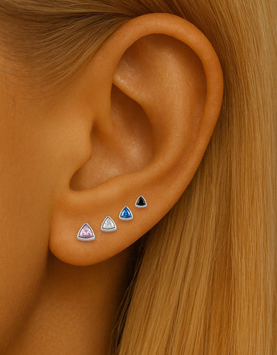 F136 Titanium Cat Ear Spike Stud–Internally Threaded Helix&Cartilage Piercing Jewelry Hypoallergenic&Punk-Inspired