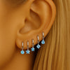 F136 Titanium Devil Spike Earrings with Star,Teardrop,Heart & Geometric Pendants